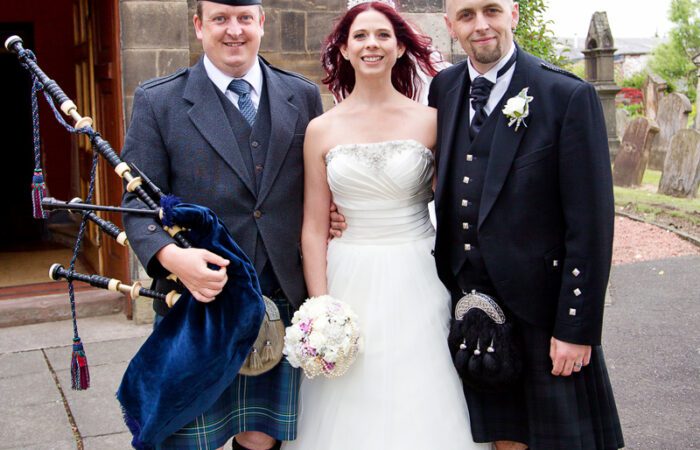 Wedding Piper Bride & Groom